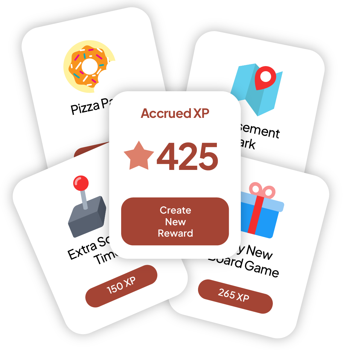 Rewards, streaks, and achievements screen